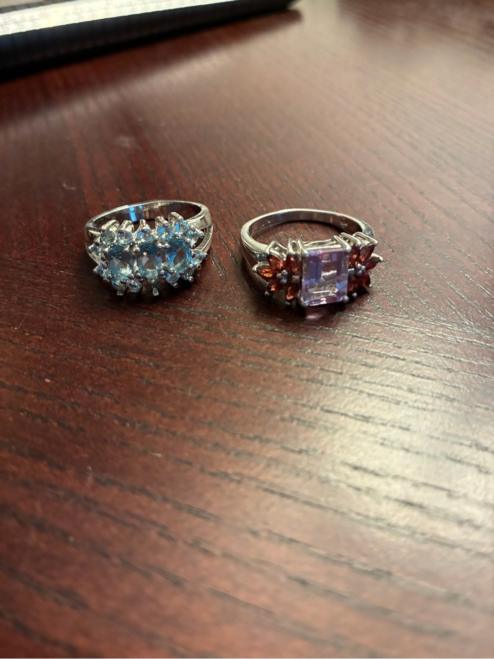 2 Sterling Silver Rings - size 10